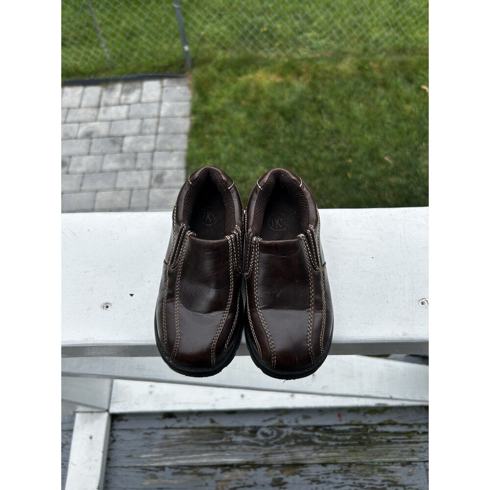 TKS Toddler Boys Brown Slip-On Dress Shoes Size 9